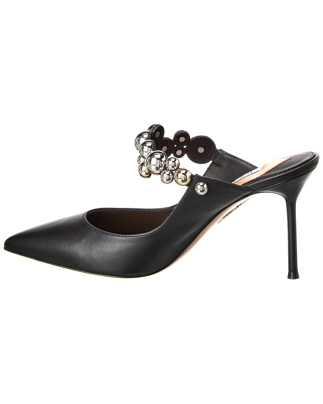 Aquazzura Bubbles 75 Leather Mule - 2