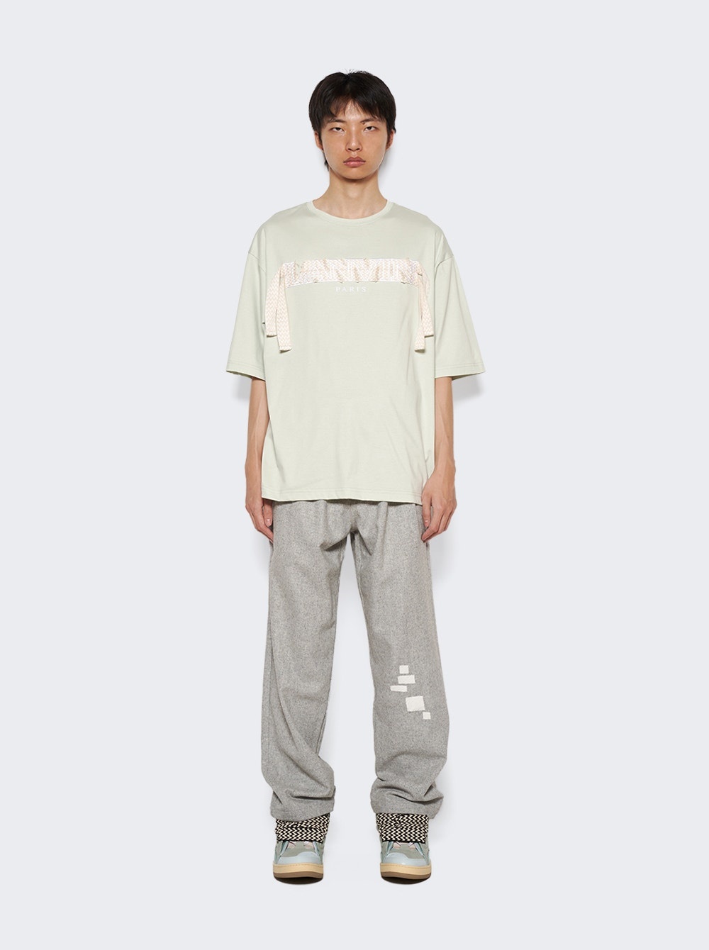 Curb Embroidered T-Shirt Sage Green - 2