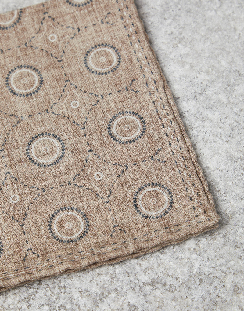 Brunello Cucinelli Double face silk pocket square outlook