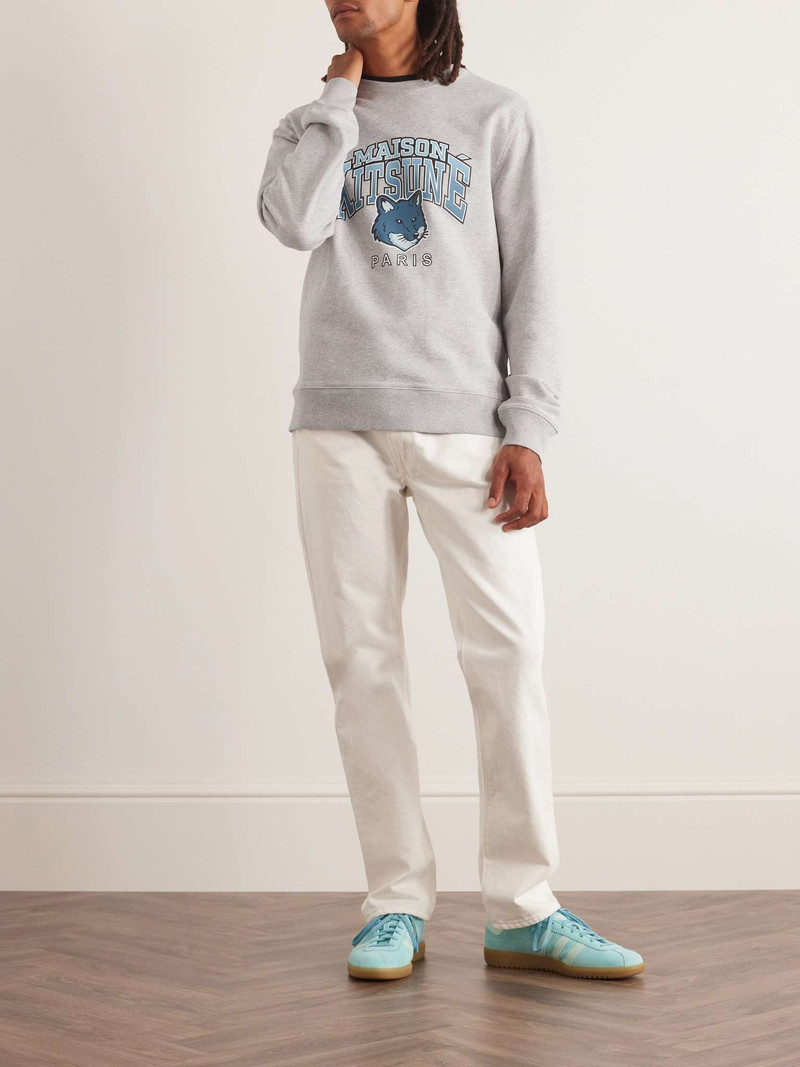 Maison Kitsuné Campus Logo-Print Cotton-Jersey Sweatshirt outlook