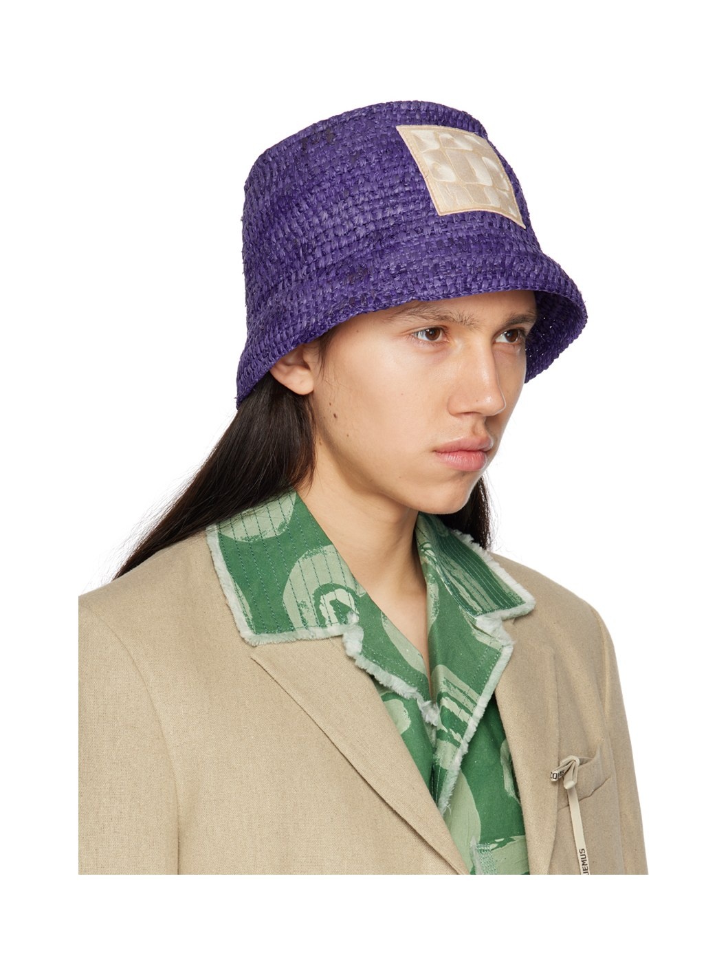 Purple Le Raphia 'Le Bob Ficiu' Hat - 2