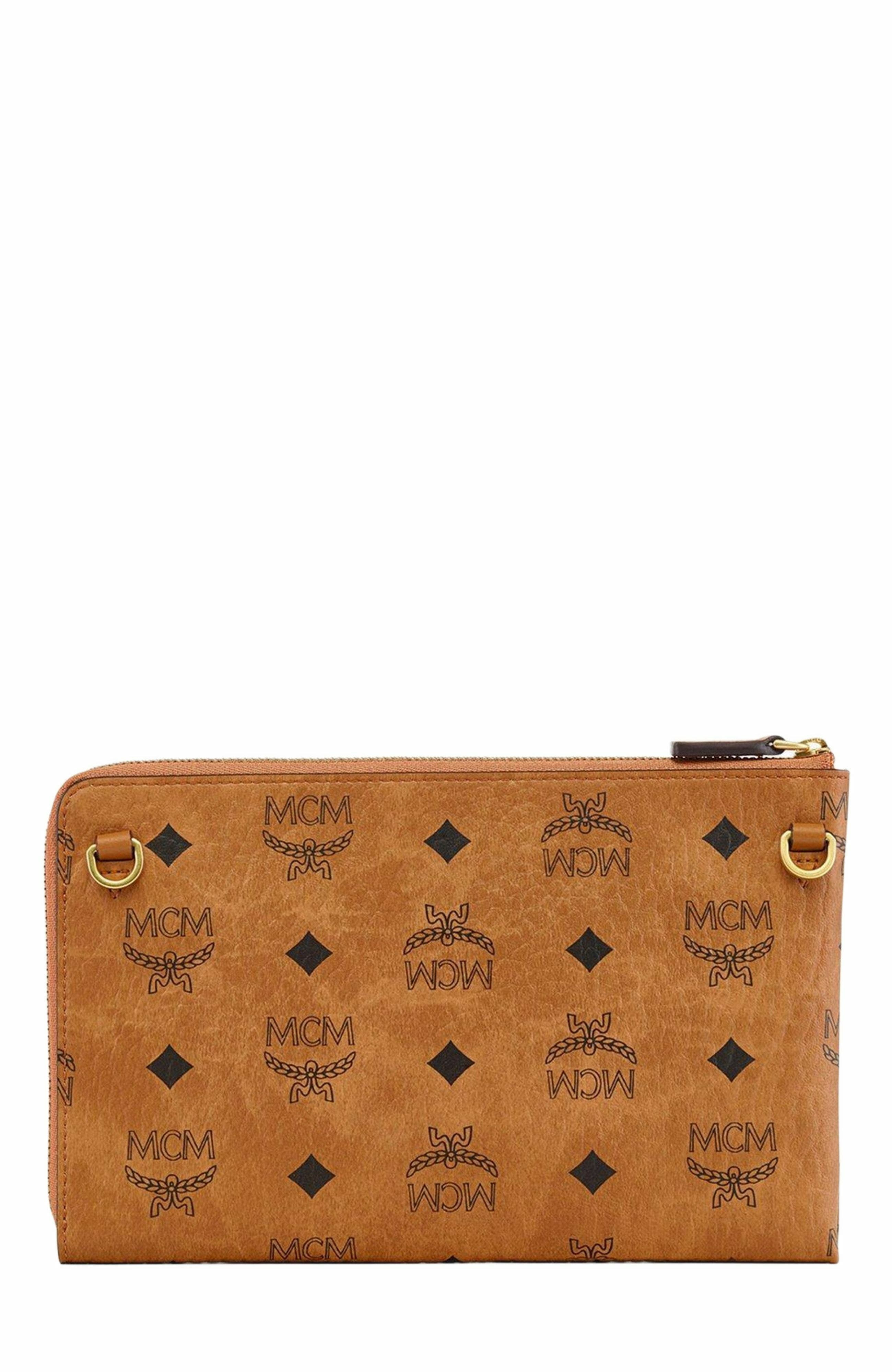 MCM Ottomar Travel Pouch in Visetos in Cognac at Nordstrom - 2