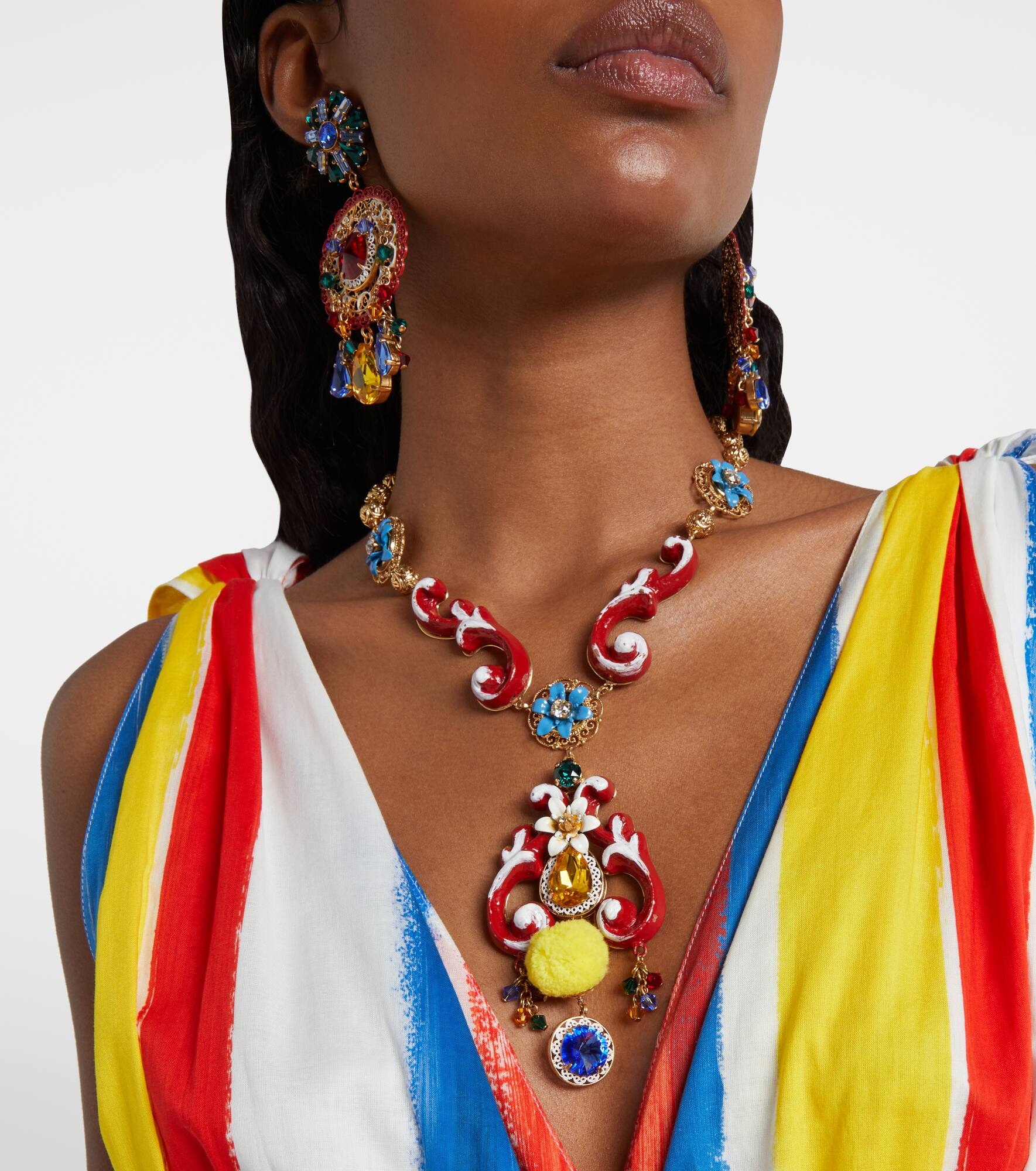 Embellished pedant necklace - 3