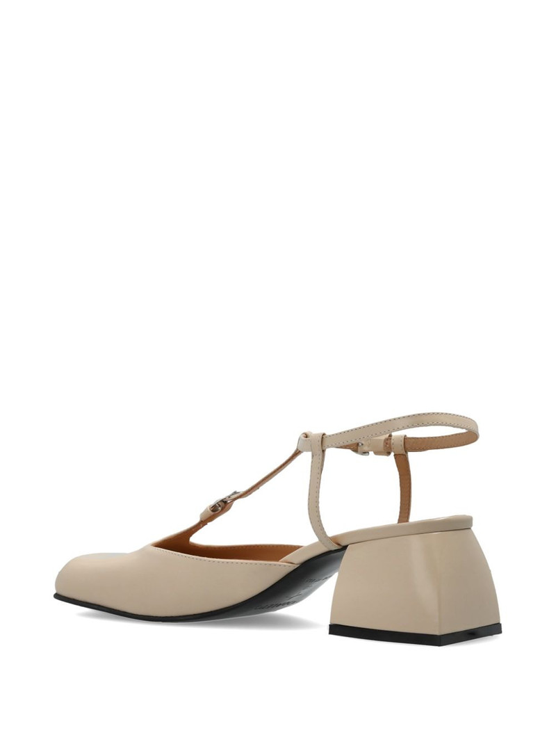 T-strap leather pumps 3