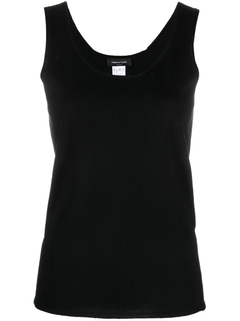 scoop-neck knitted tank top 1