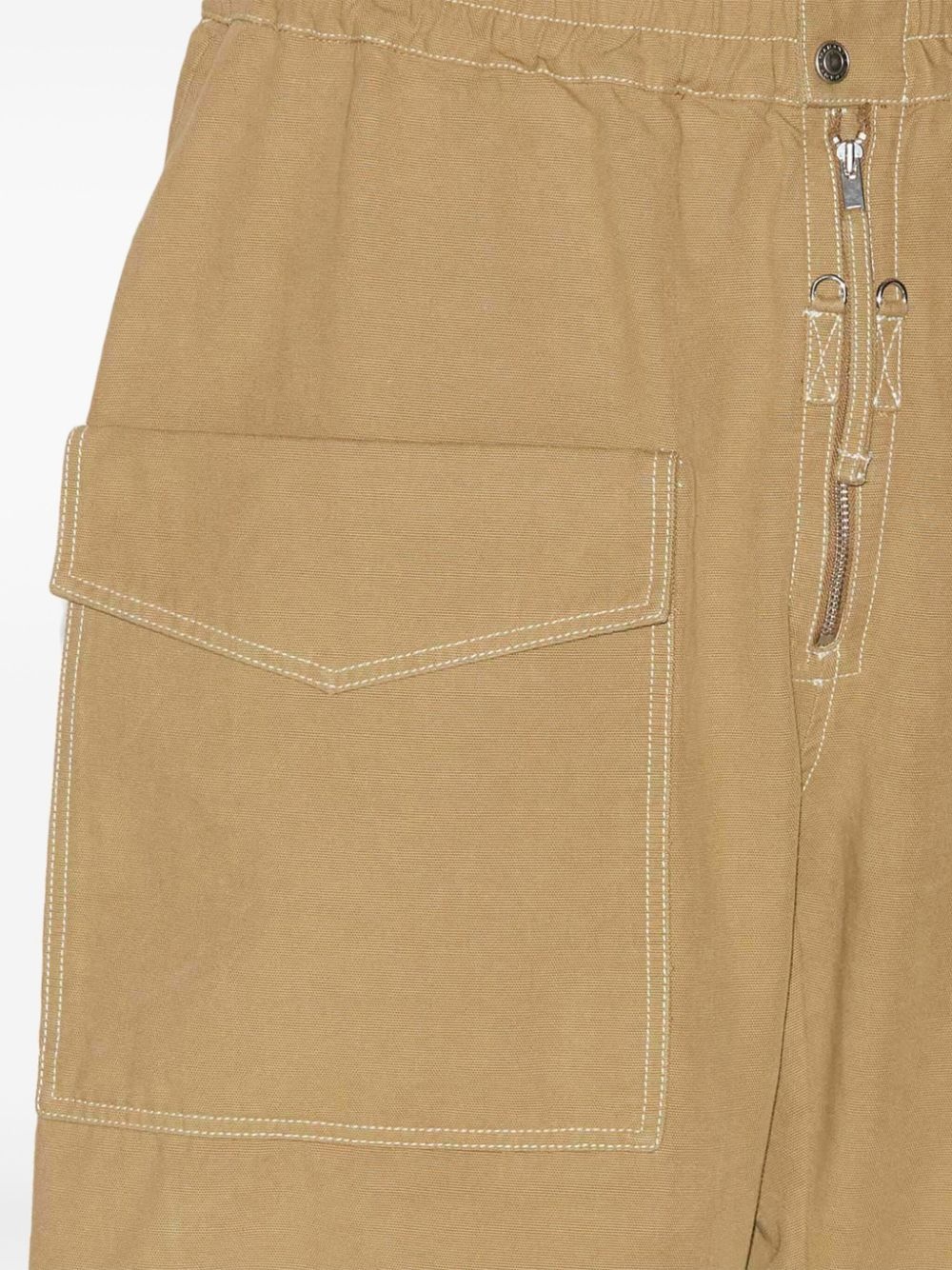 zip-detail cargo trousers - 5