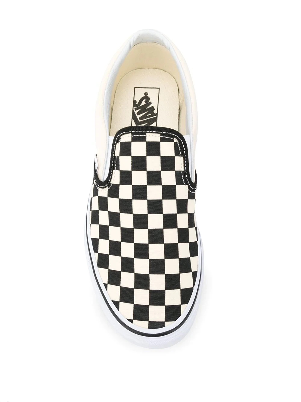 check print slip-on sneakers - 4