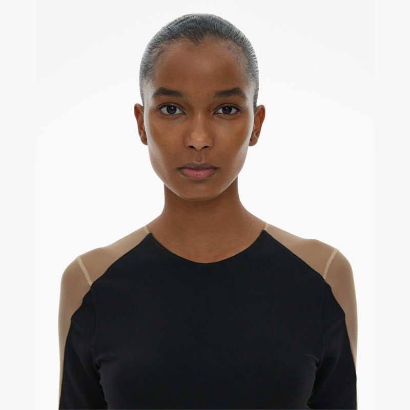 SHEER SLEEVE DRESS 7