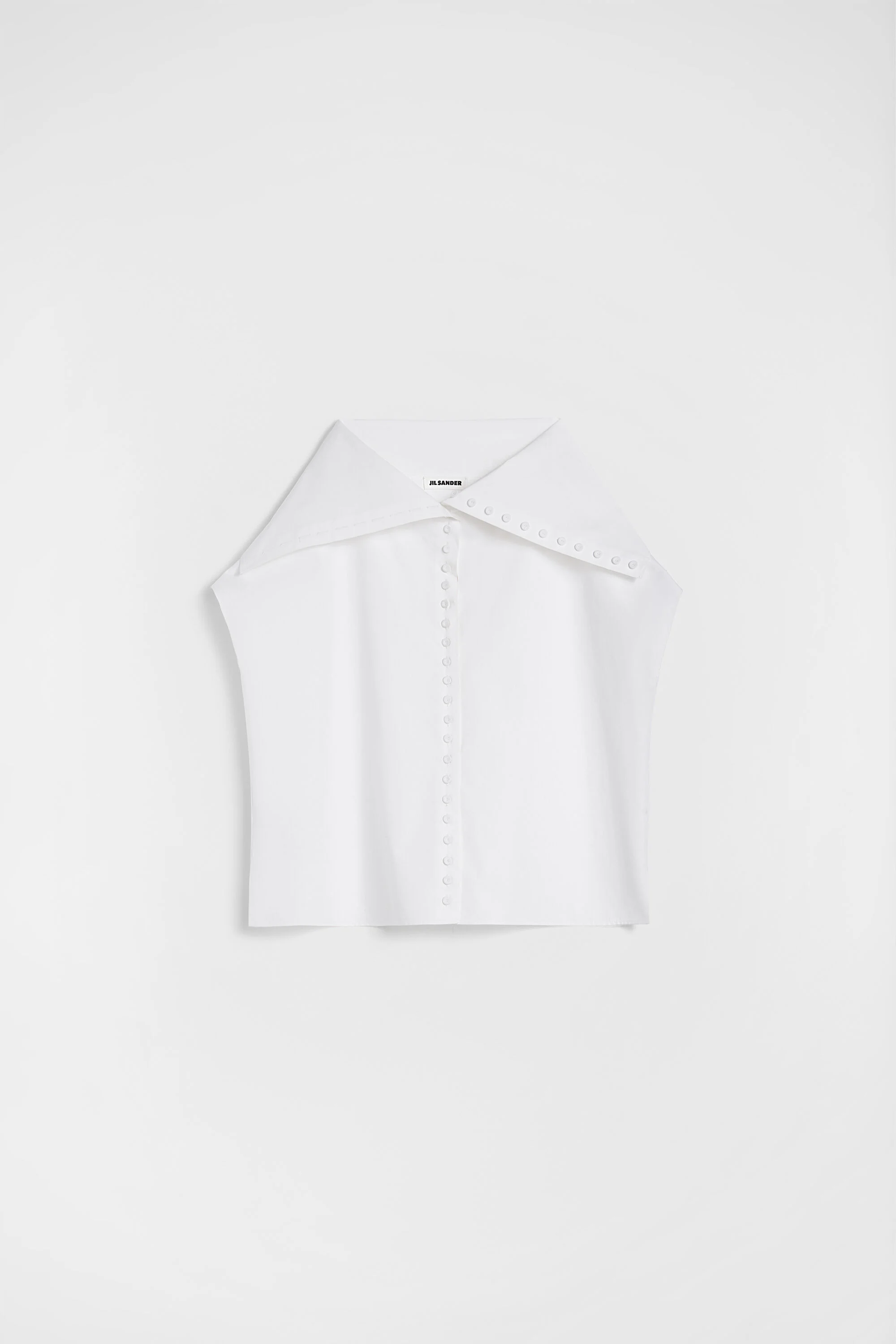 Cotton Poplin Caped Top - 1