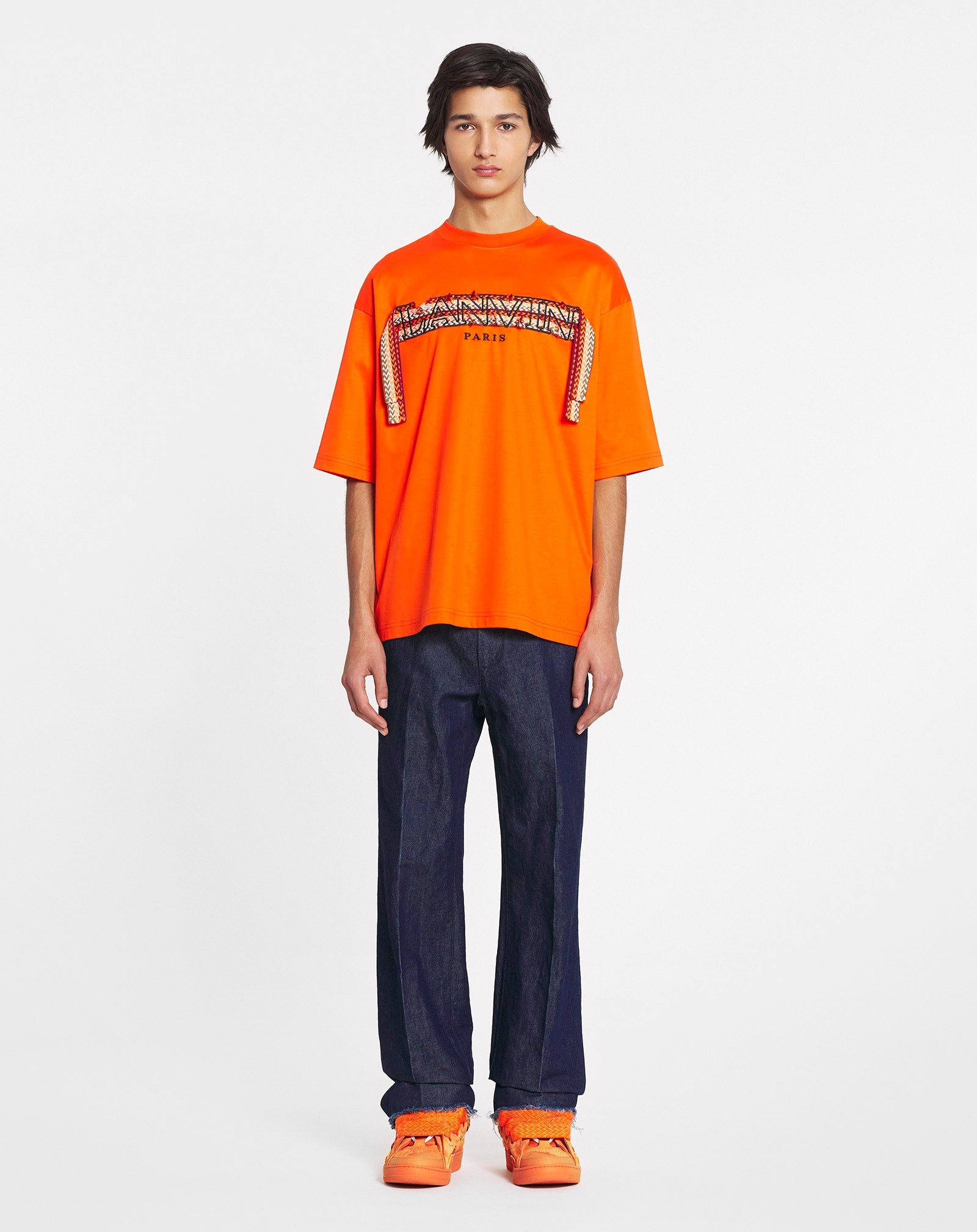 OVERSIZED EMBROIDERED CURB LACE T-SHIRT - 2