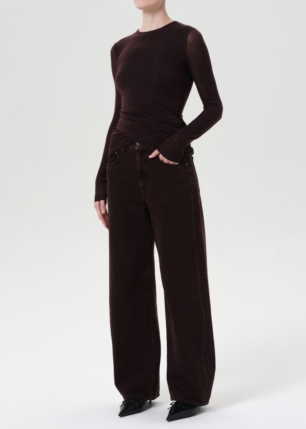EVE TWIST TEE IN ROOT - 4