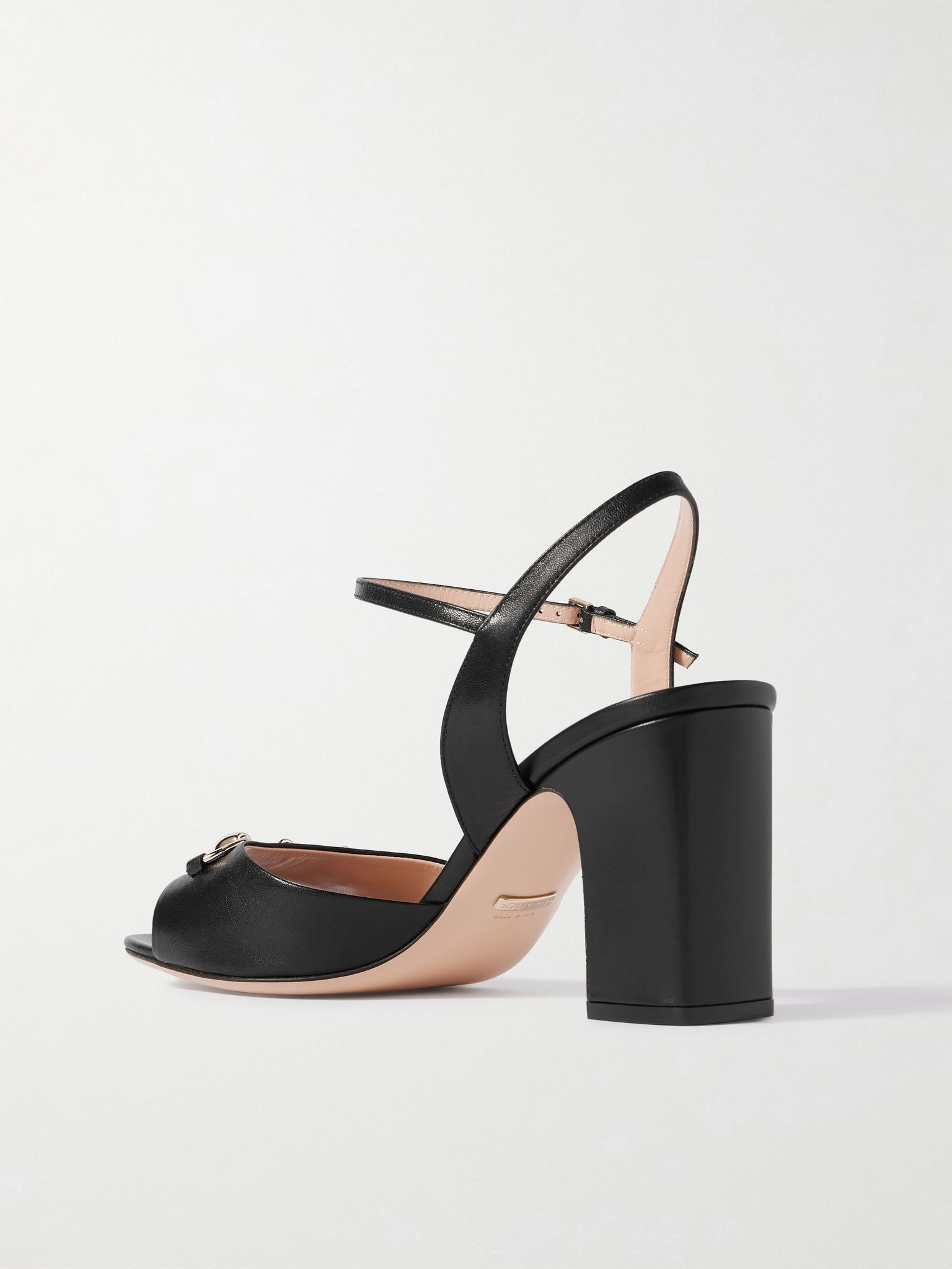 Lady horsebit-detailed leather sandals Black - 3