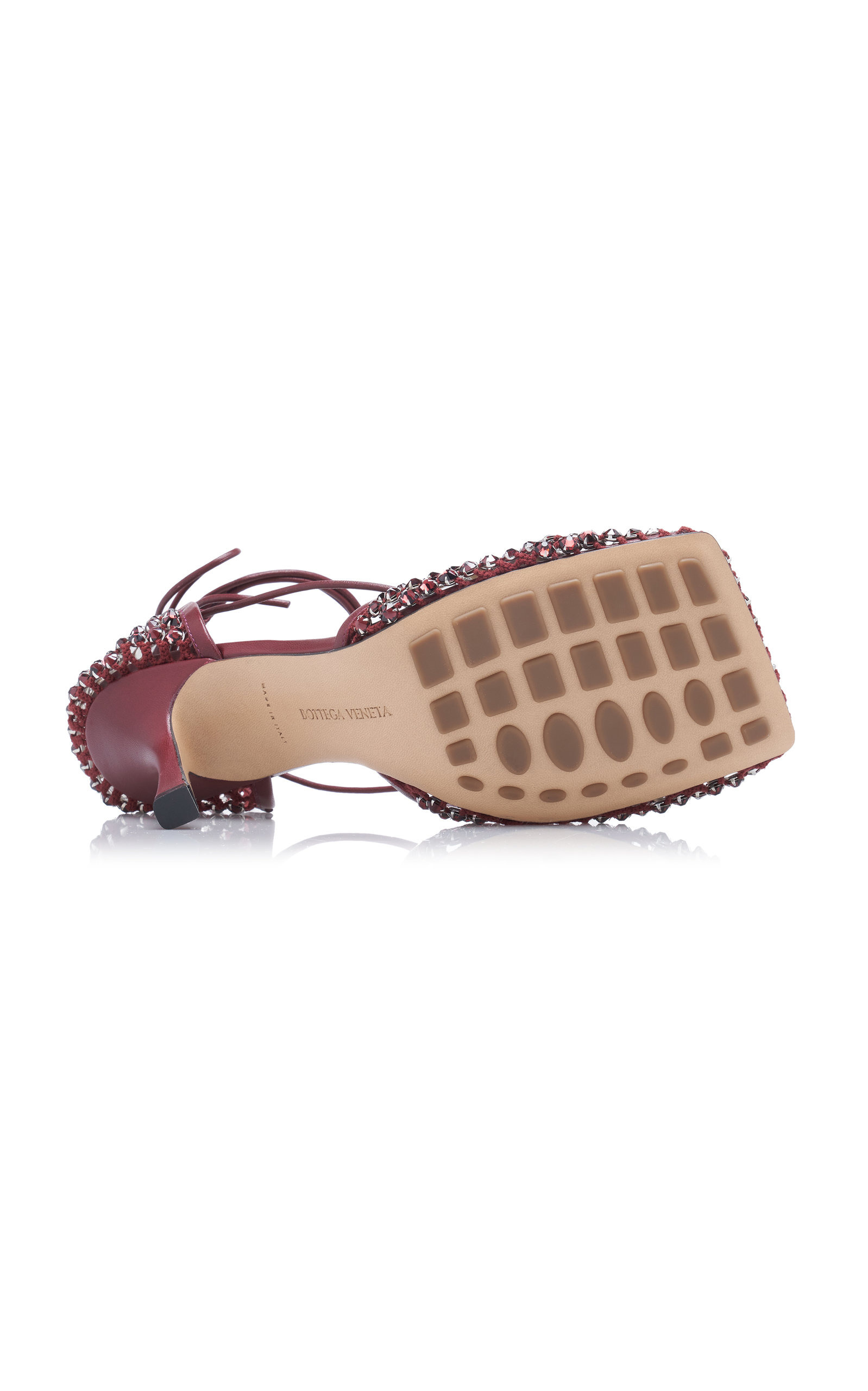 Sparkle Stretch Sandals burgundy - 7