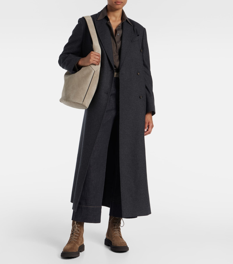 Brunello Cucinelli Suede combat boots outlook