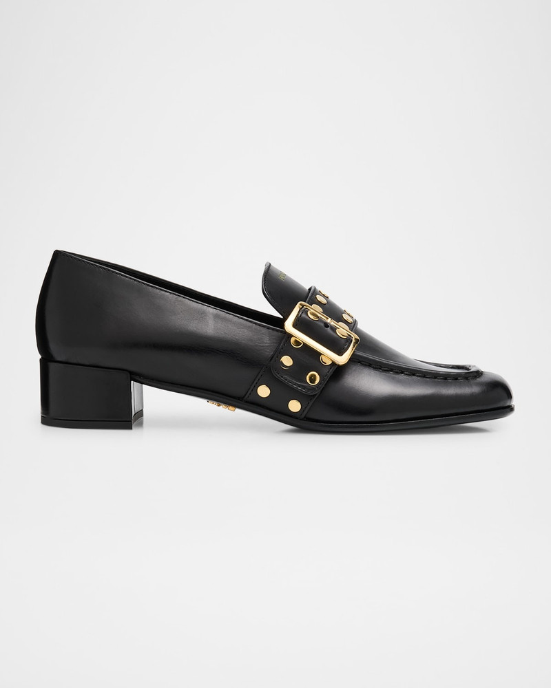 Studded Spazzolato Fume Modellerie Loafers - 1