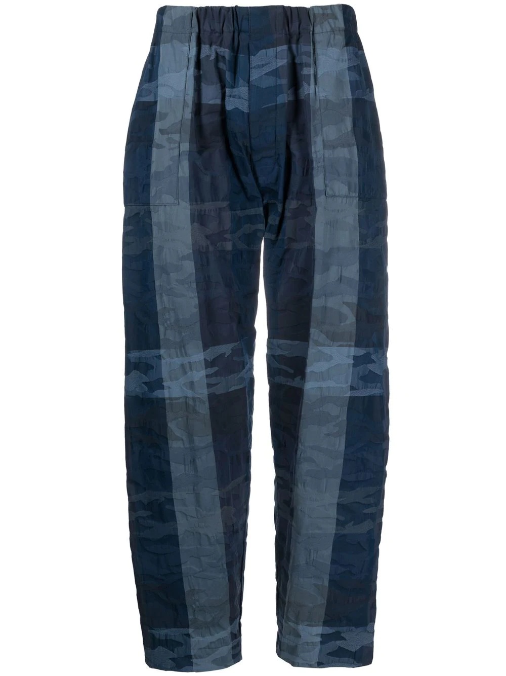 CAPTAIN Navy Camo Cotton & Nylon Trousers - 1