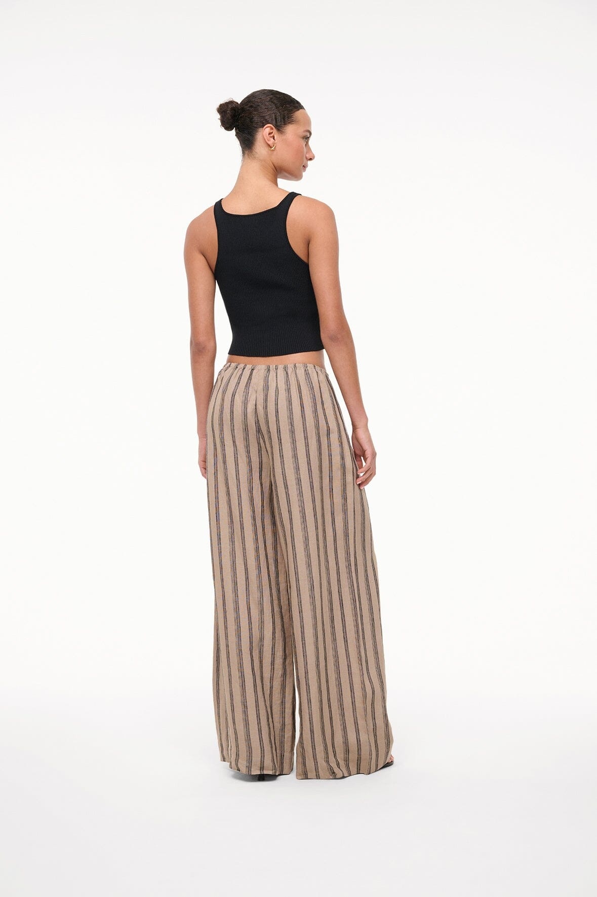 STAUD BONFIRE LINEN PANT SAHARA STRIPE - 6