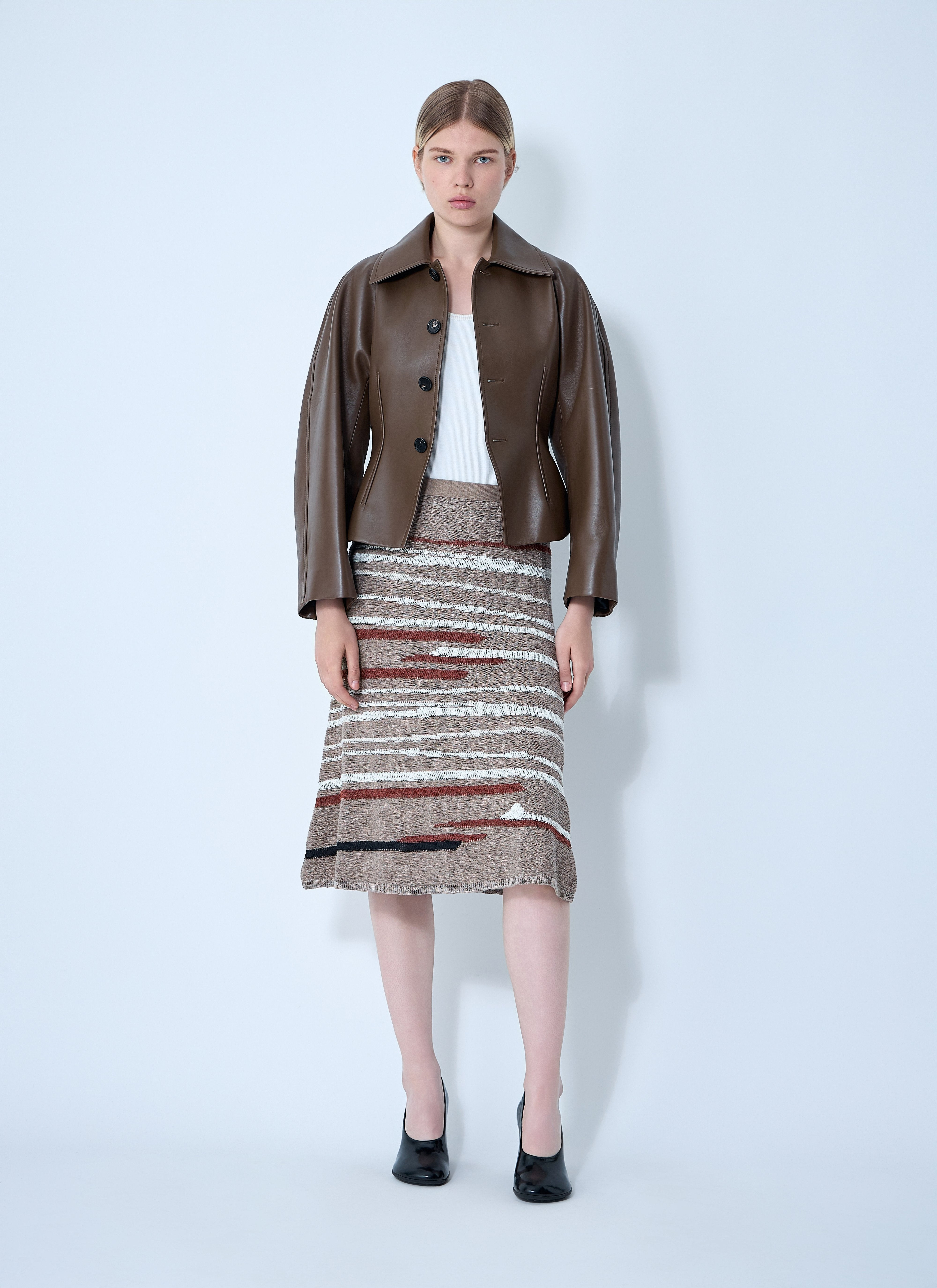 Bottega Veneta Women Linen-And-Cotton Skirt - 2