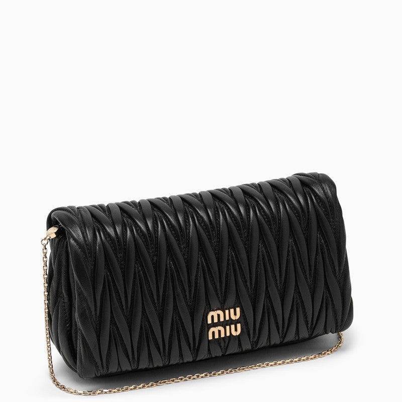 Miu Miu Black Matelasse Small Leather Bag Women - 2