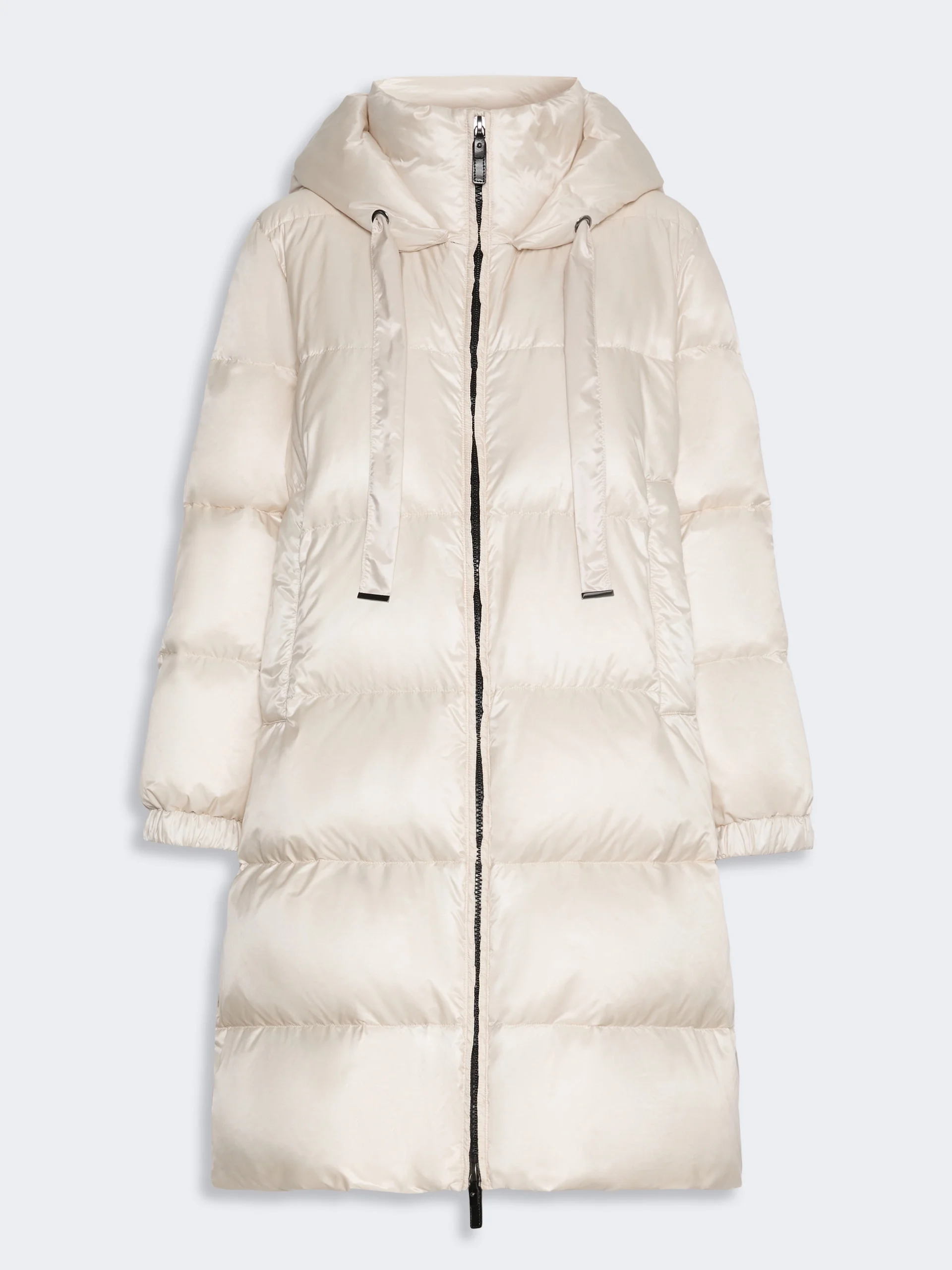 MARTE Roomy midi puffer in water-repellent quilted fabric - VANILLA - 1