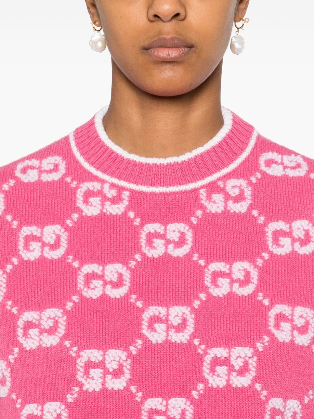 GG jacquard wool sweater - 5