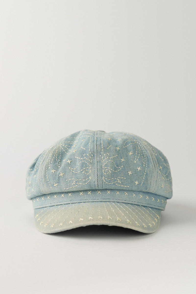Denim Embroidered Cadet Hat 3