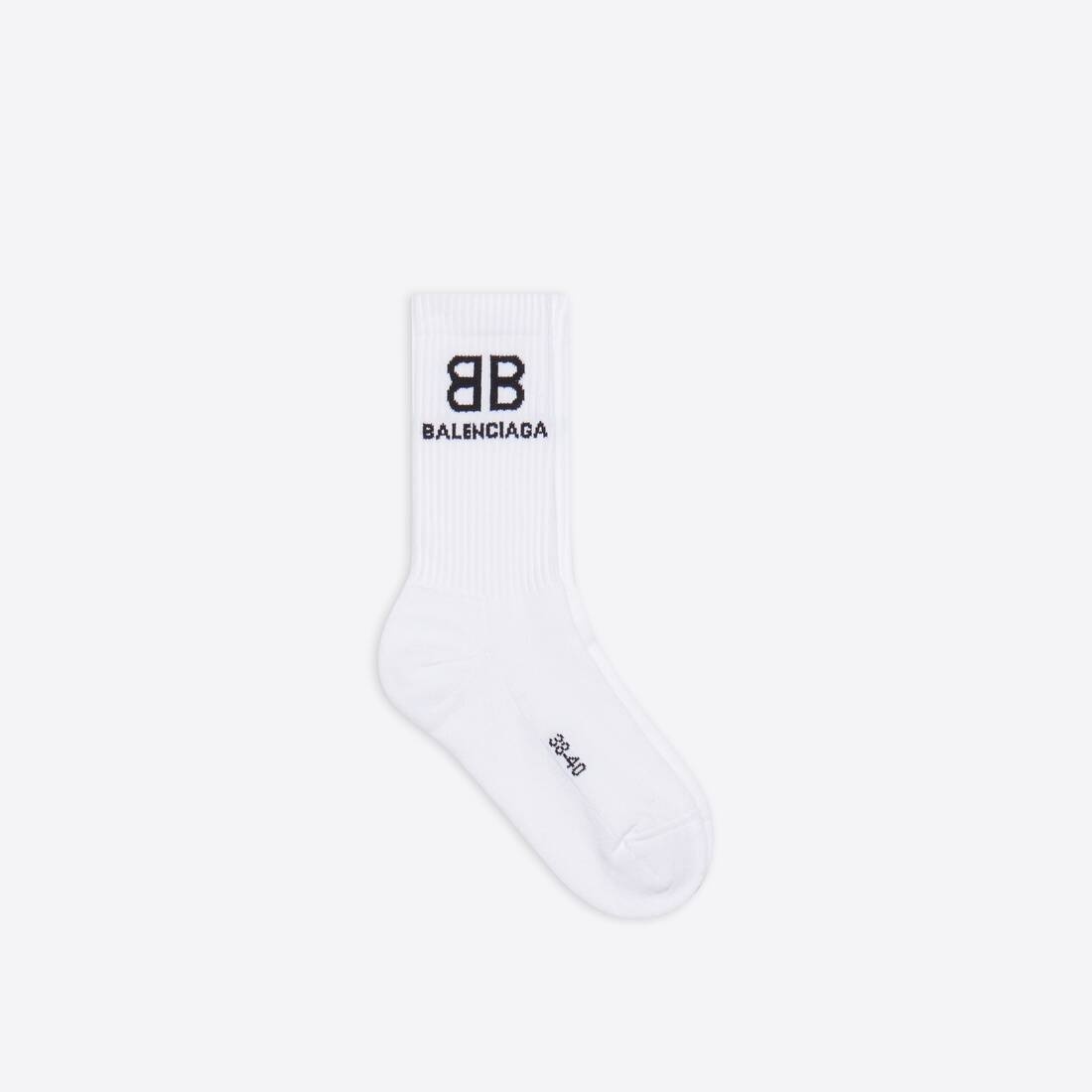 Men's Bb Tennis Socks in White - 1