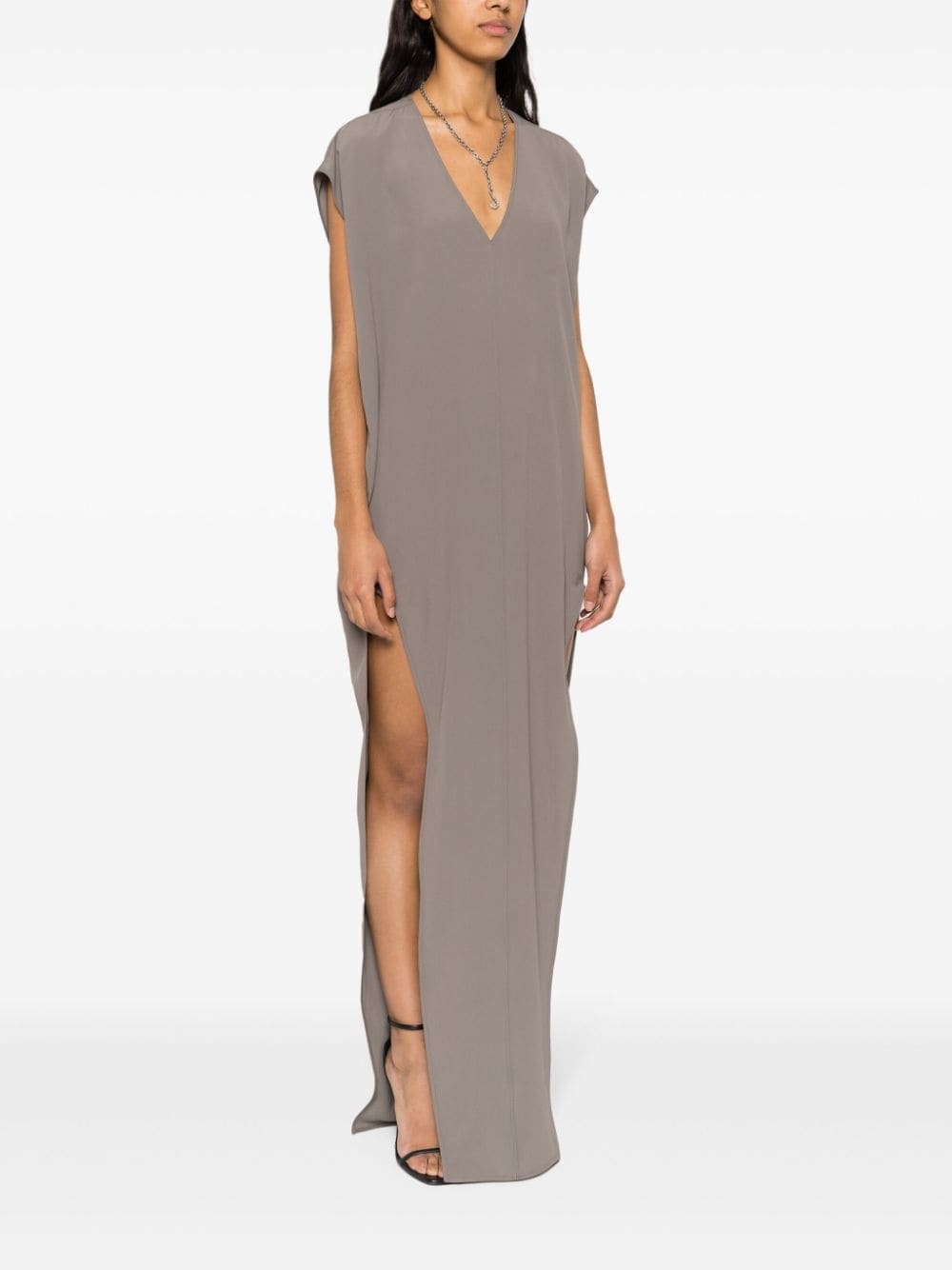 crepe maxi dress - 3