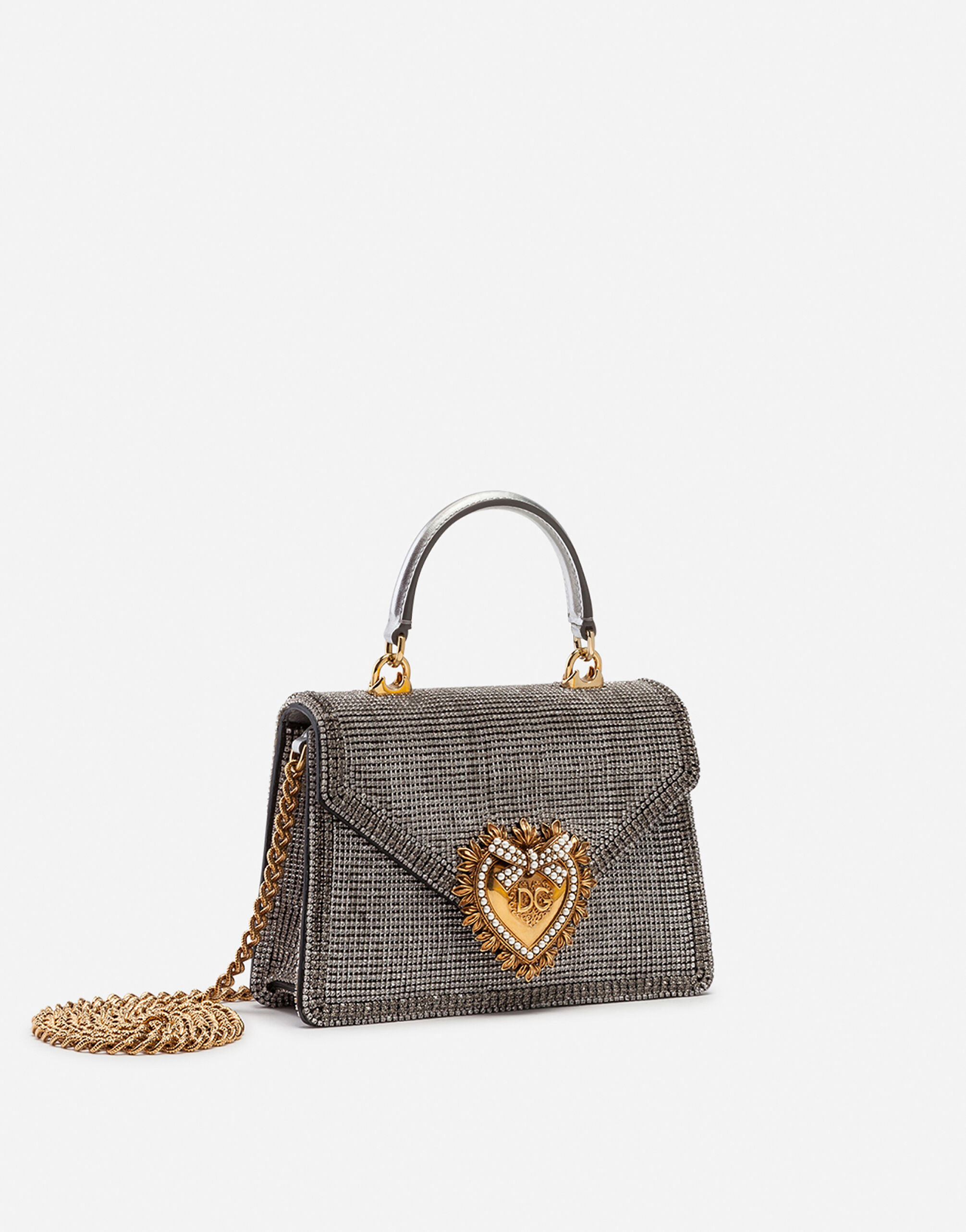 Small Devotion bag in mordore nappa leather with rhinestone detailing - 2