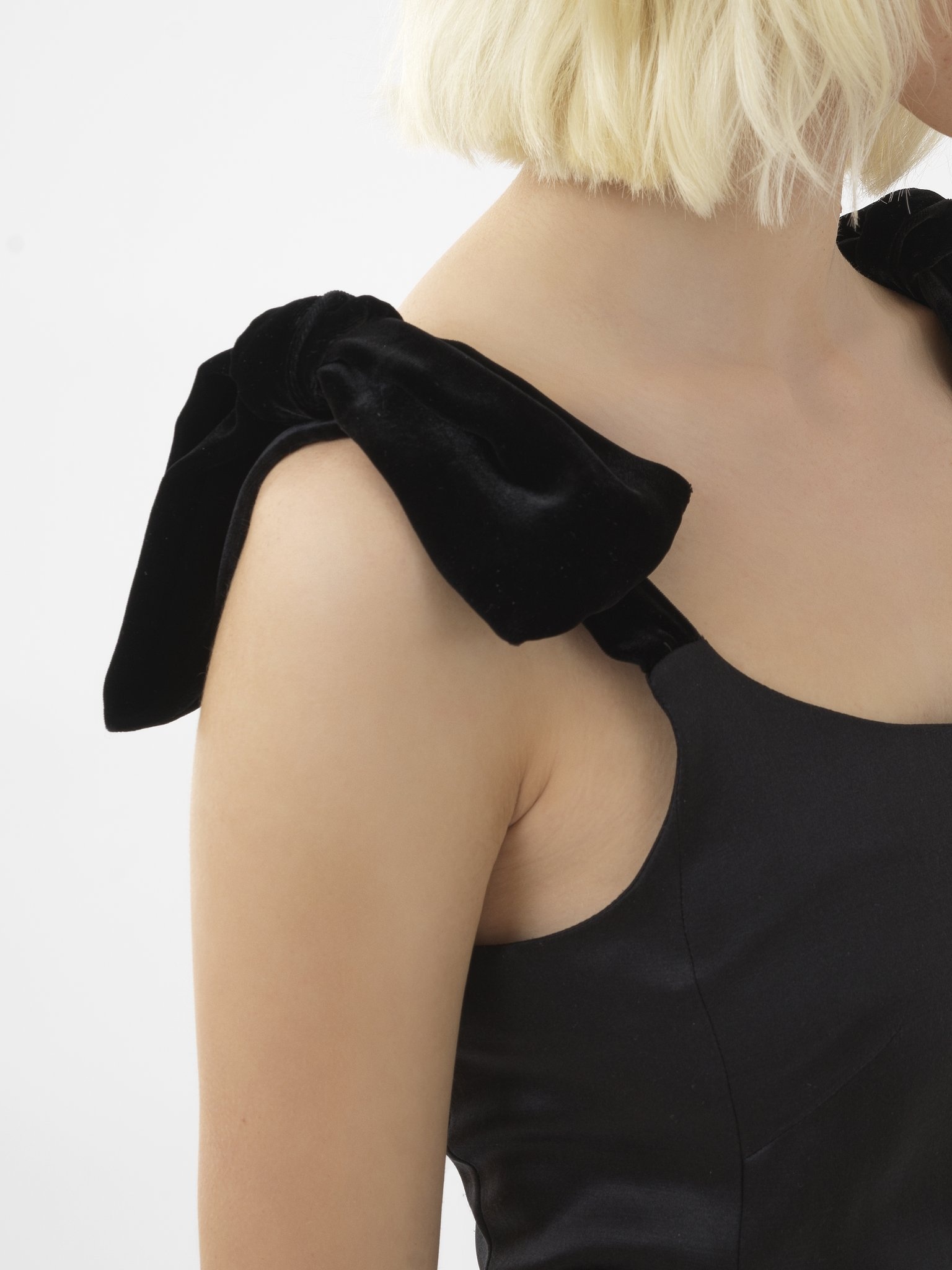 BOW-STRAP MIDI DRESS - 8