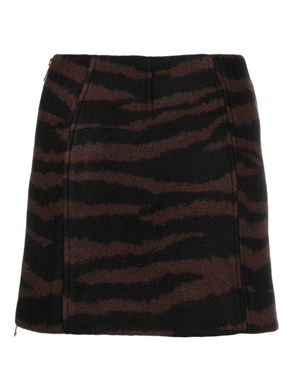 tiger-jacquard miniskirt - 2