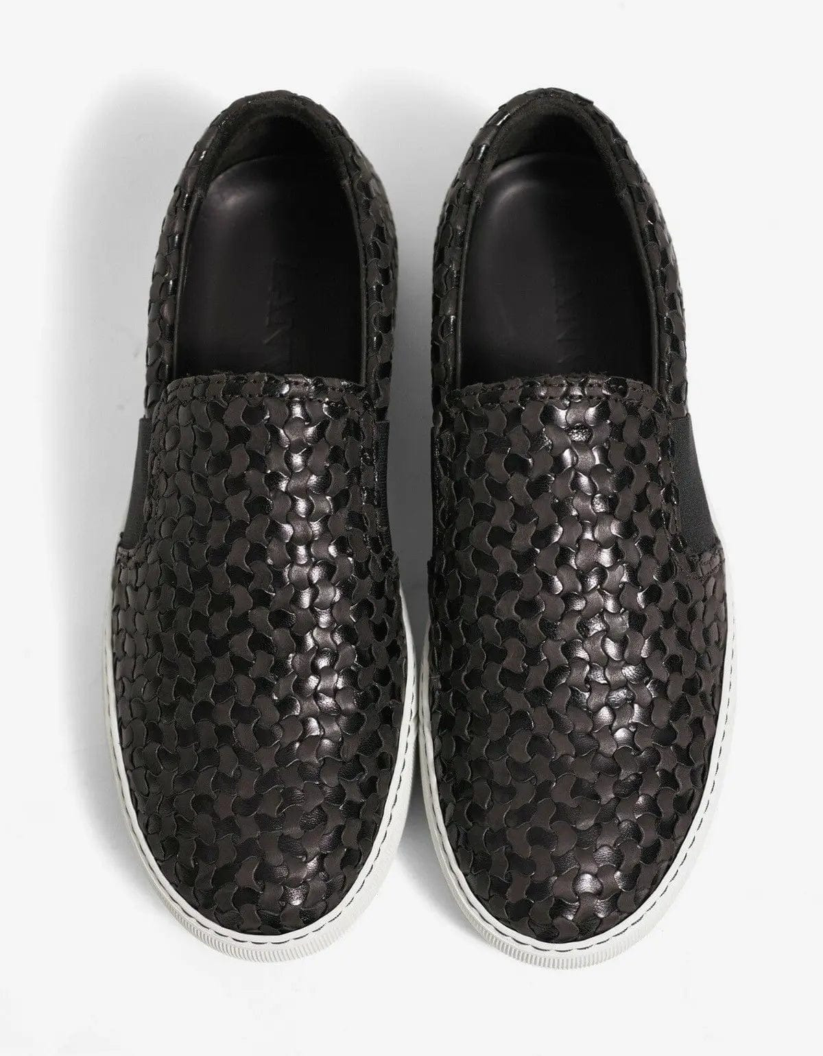 Lanvin Woven Leather Slip On Trainers - 6