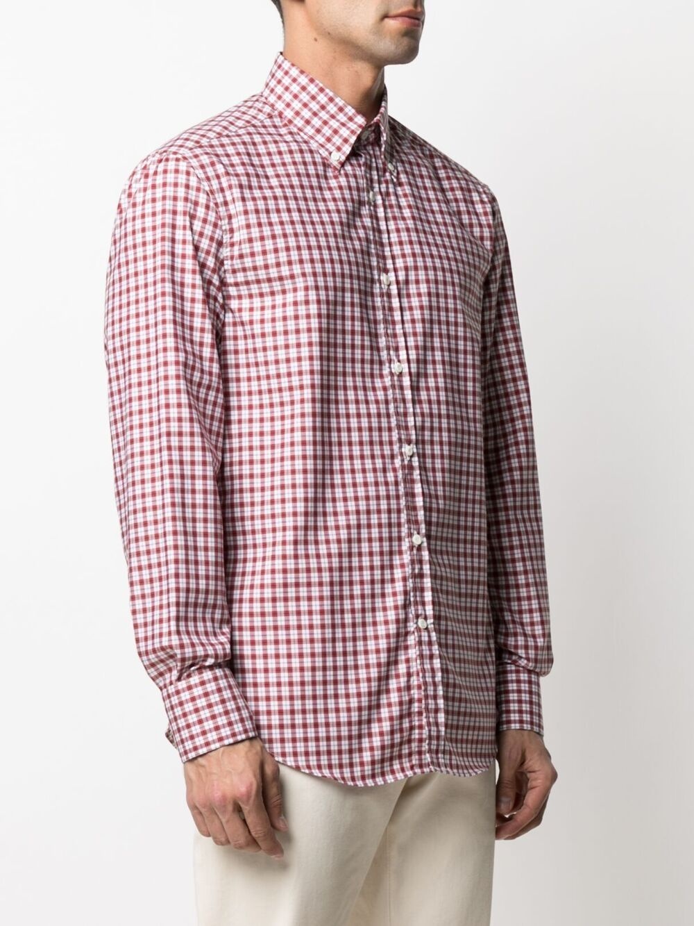 checked cotton shirt - 3