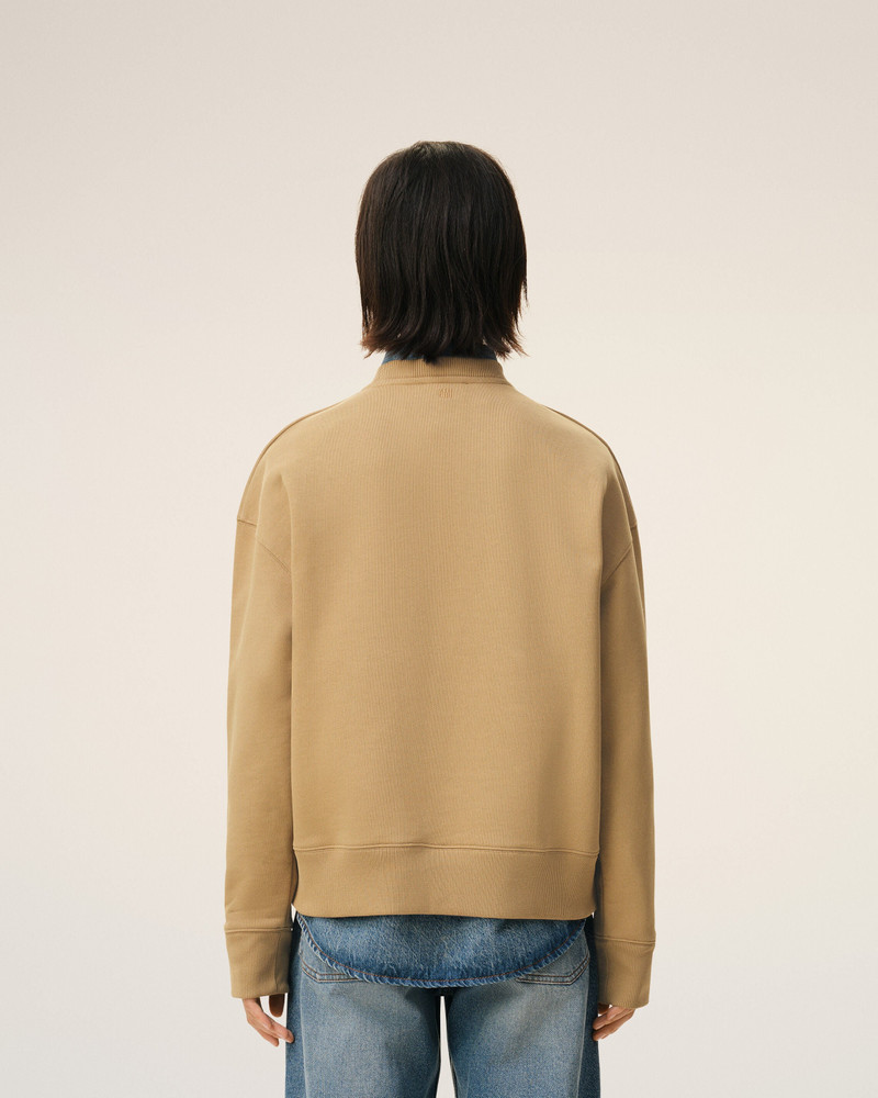 BEIGE COTTON AMI DE COEUR SWEATSHIRT 5