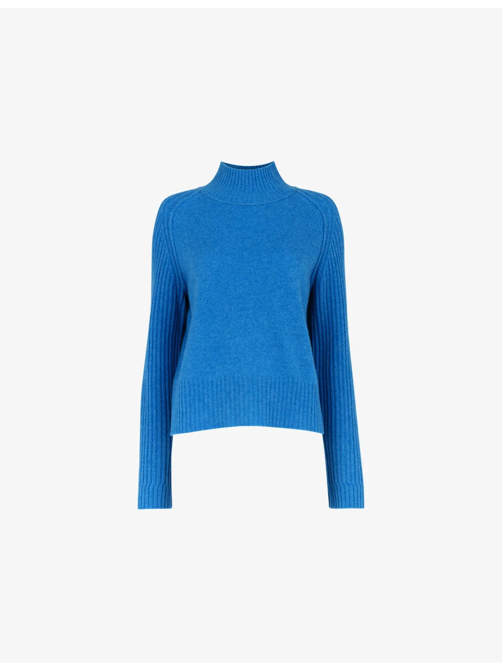 Ribbed Funnel-Neck Wool Jumper - 1