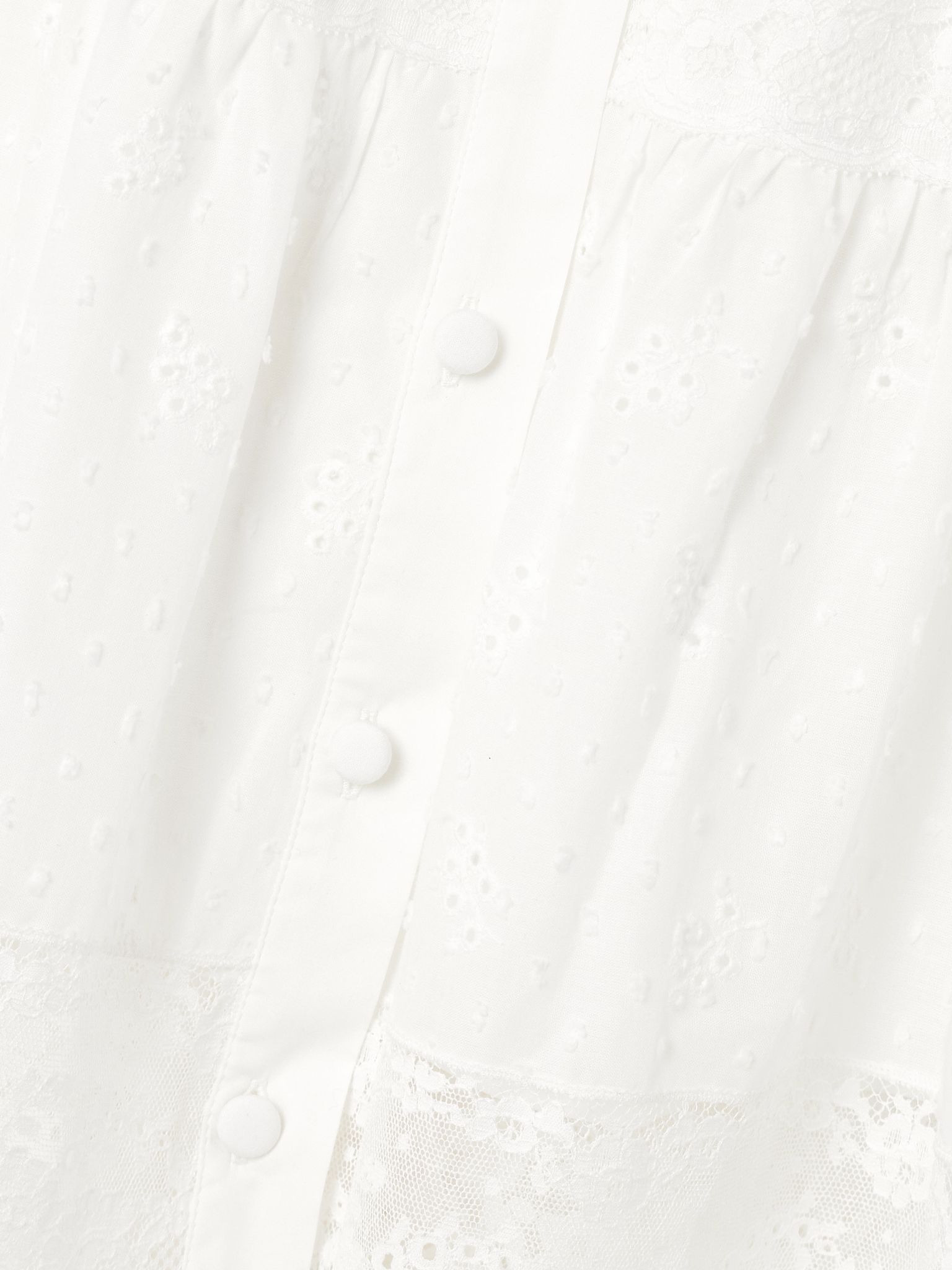 Poppi lace-trimmed tiered broderie anglaise cotton maxi dress White - 4