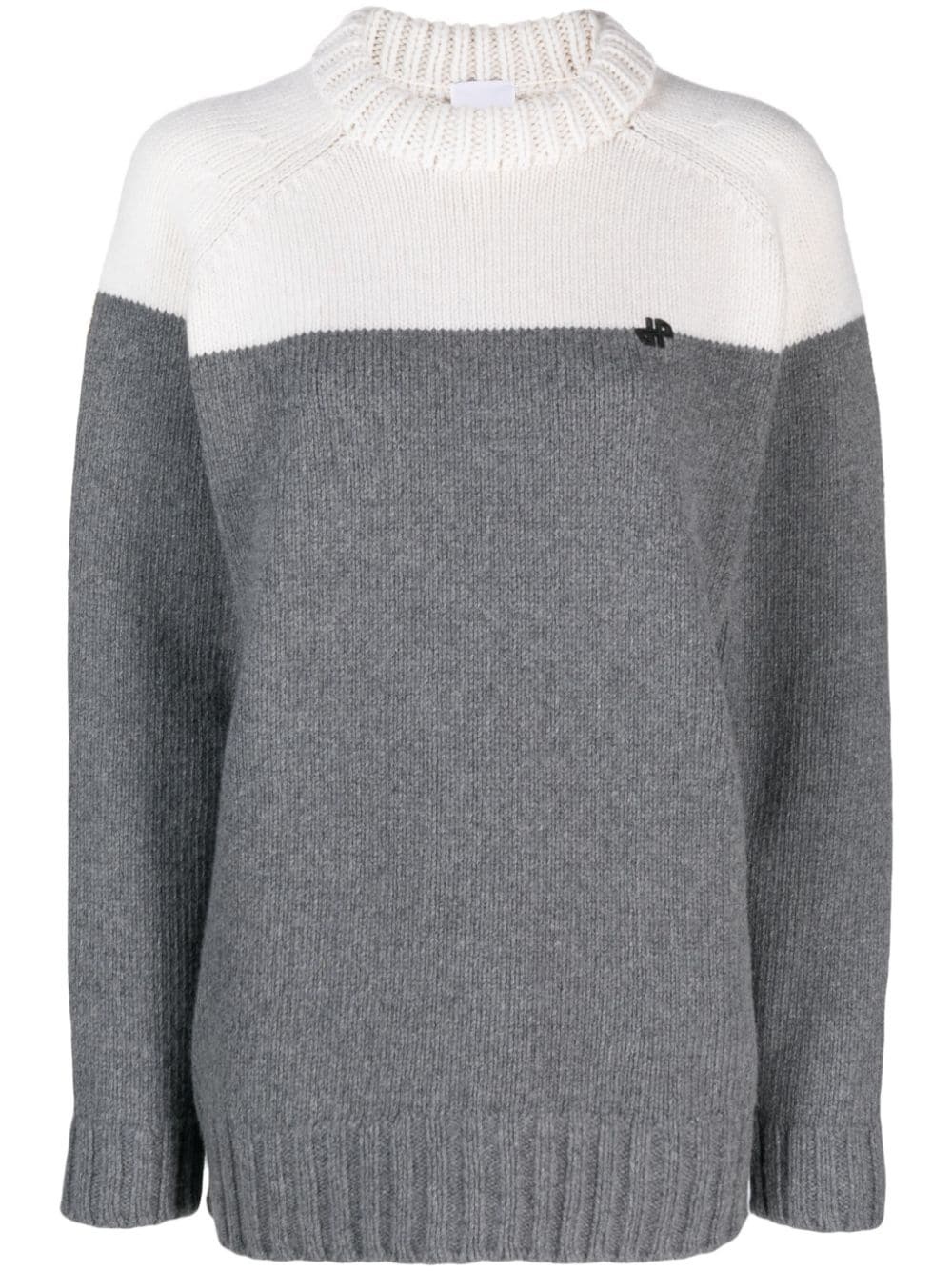 merino-blend colour-block jumper - 1