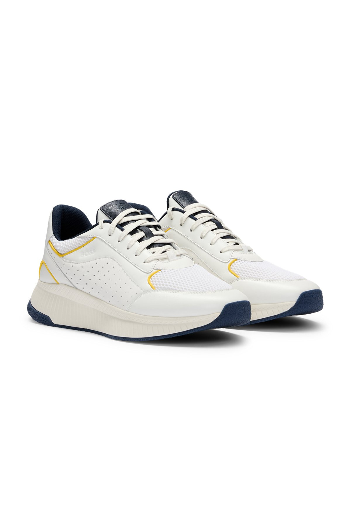 PORSCHE X BOSS PERFORATED-LEATHER TRAINERS WITH RIDGED OUTSOLE - 2