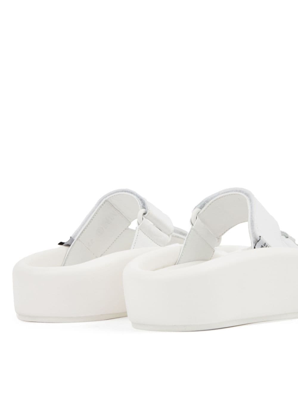Webbing leather sandals - 4