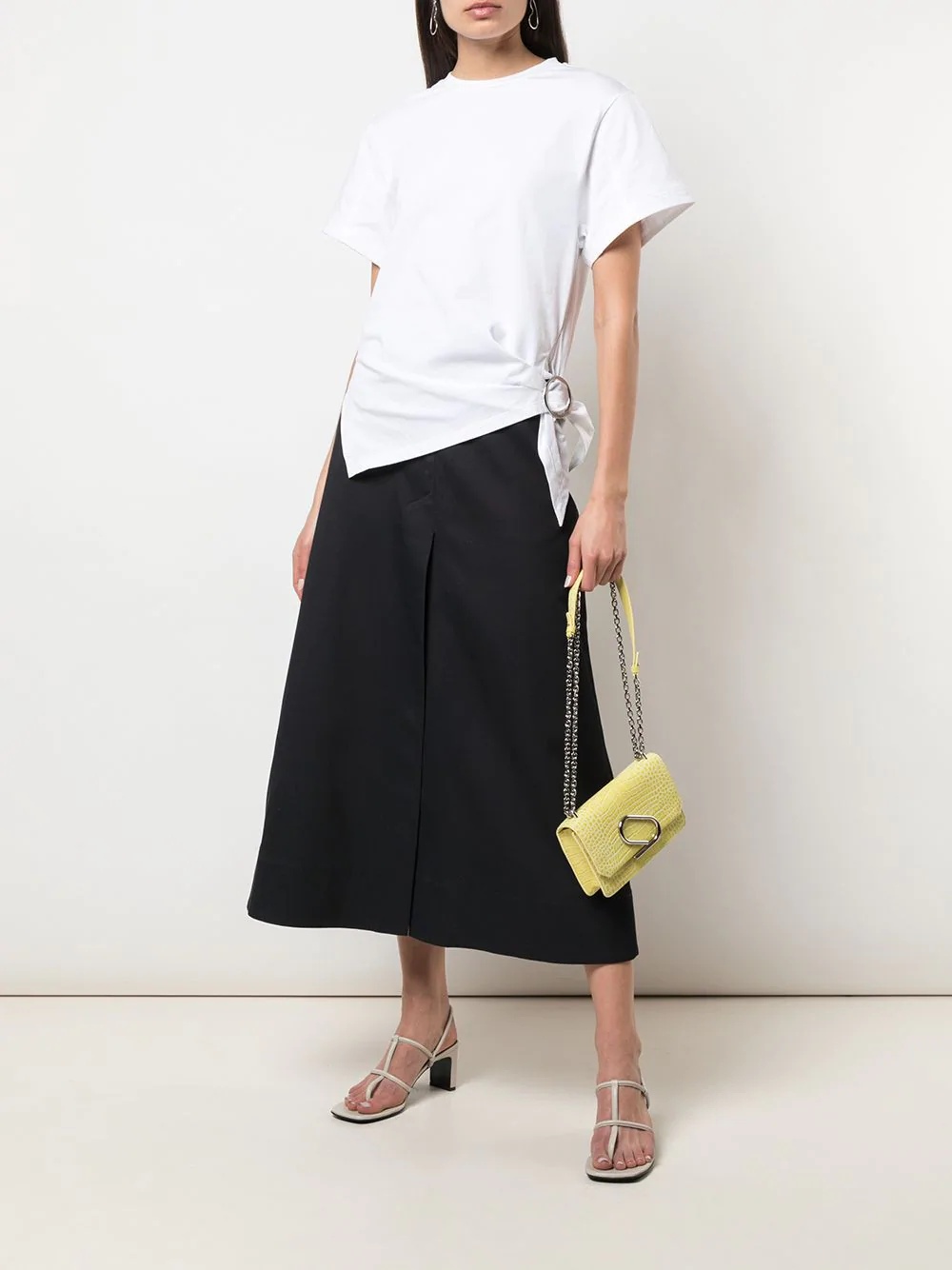 front slit A-line skirt - 2