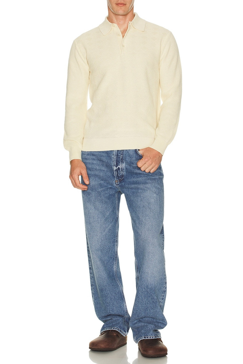 BEAMS PLUS Knit Polo Diamond Pattern outlook