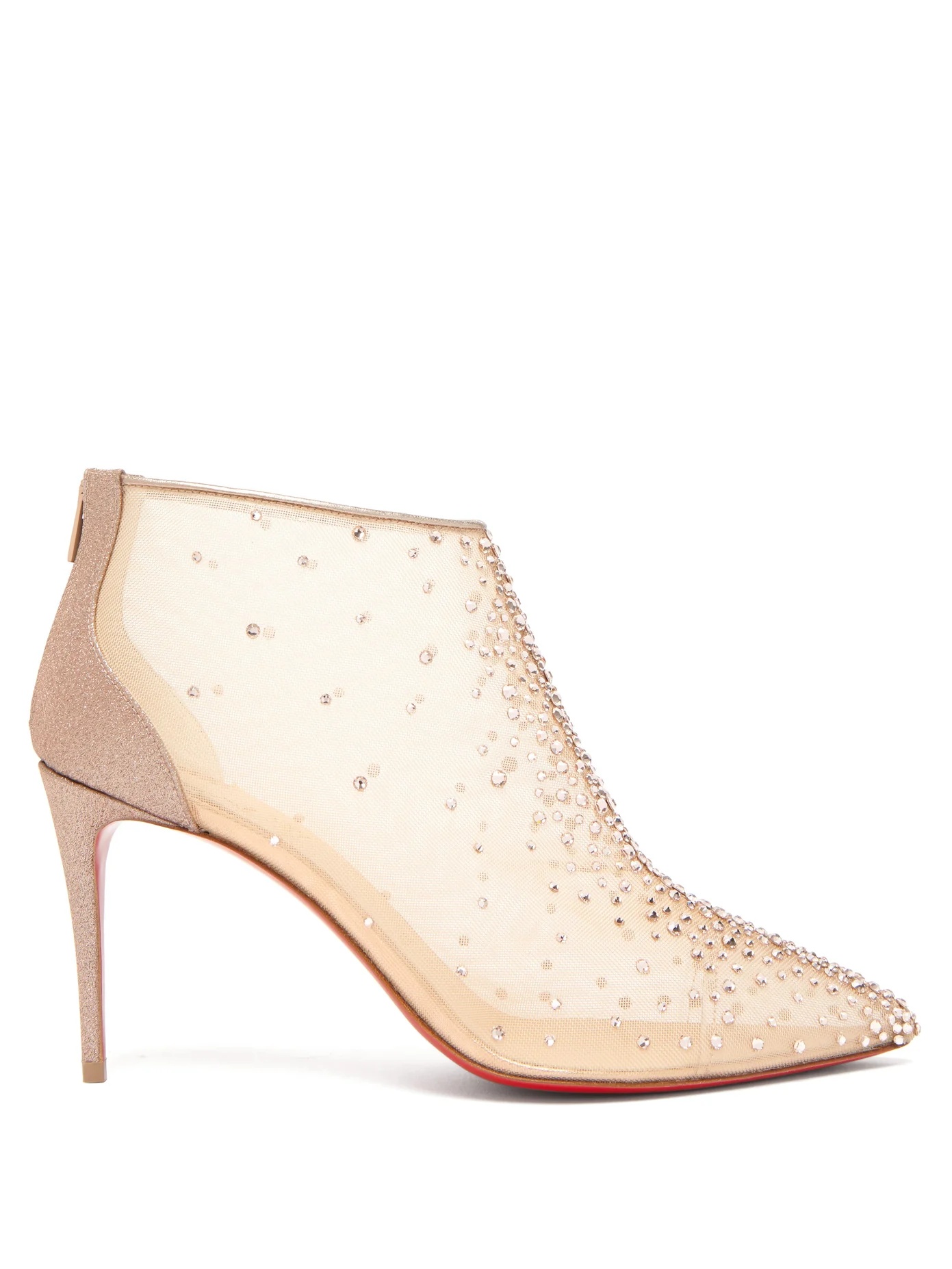 Constella 85 crystal-embellished mesh boots - 1