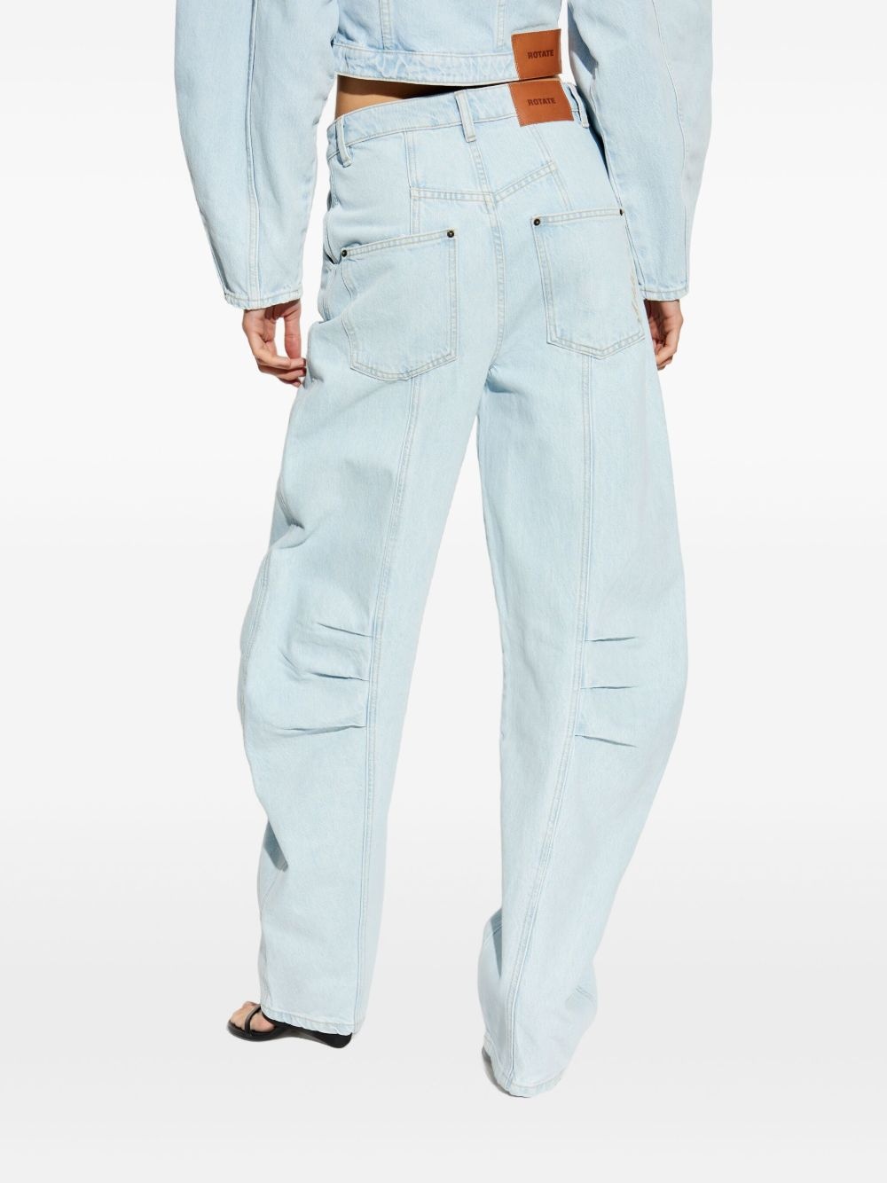 wide-leg cargo jeans - 4