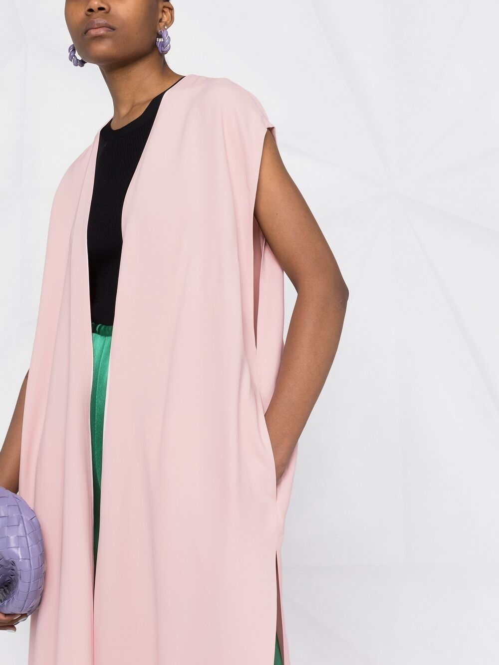 side-slit open vest - 5