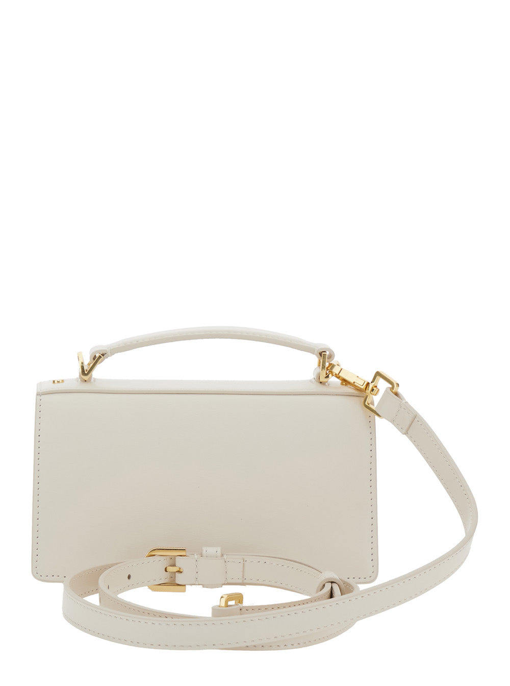 Golden Goose Women 'Venezia' White Hangbag With Adjustable And Removable Shoulder Strap And Clasp Cl - 4