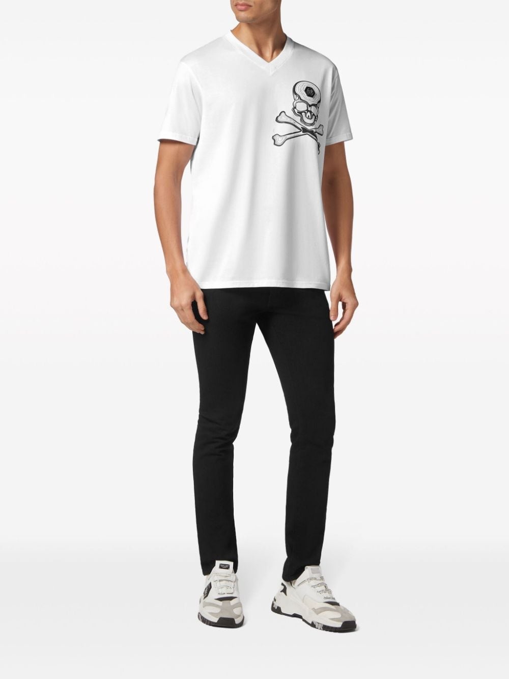 Skull-print cotton T-shirt - 2