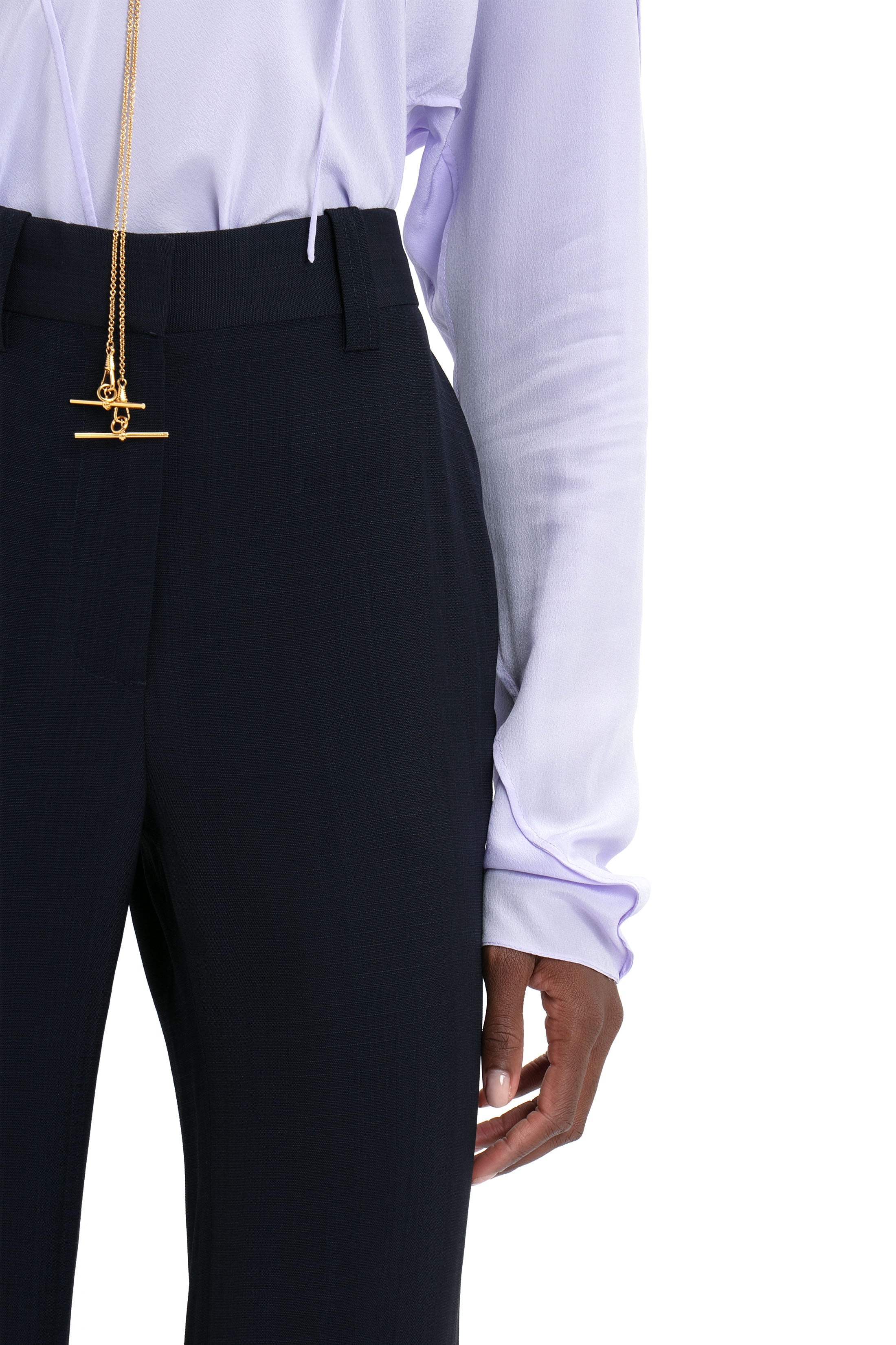 Tailored Straight Leg Trouser In Ink Blue - 5