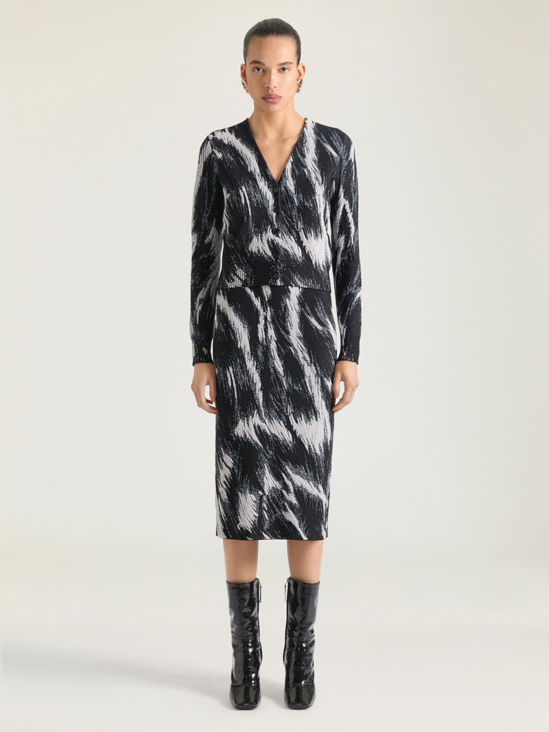 Givenchy CROPPED CARDIGAN IN ANIMAL JACQUARD VISCOSE outlook
