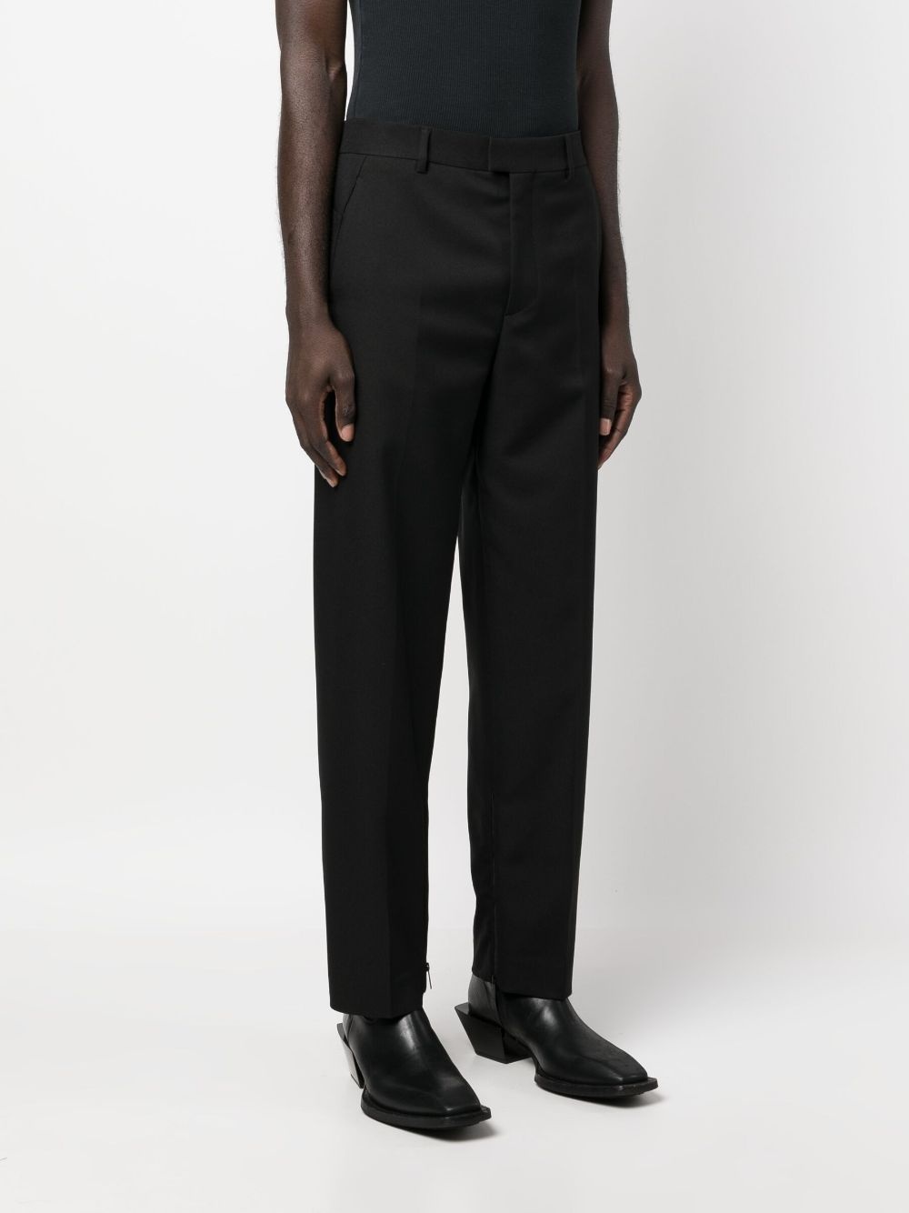 logo-embroidered tailored trousers - 3