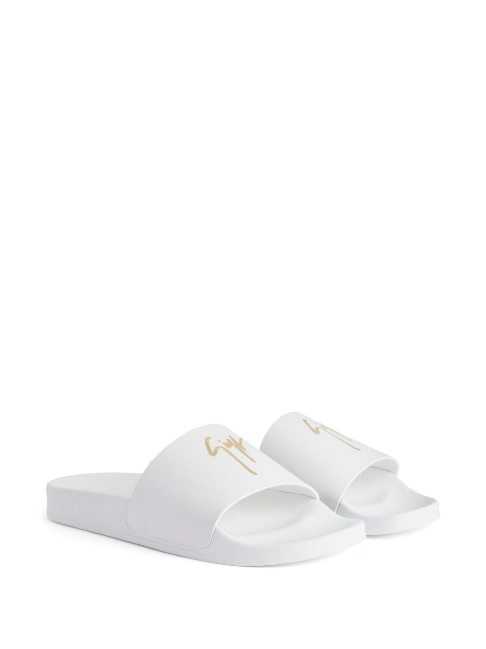 Brett leather logo slides - 2